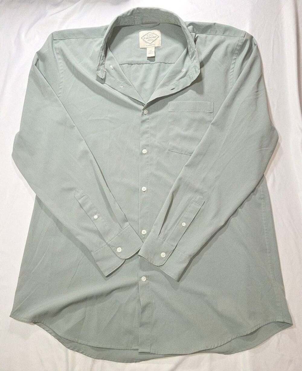 St. John's Bay Classic Fit Button-Up Shirt Size XLT Green